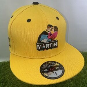 Martin 1992 HGC Fitted Hat Size 7 1/8 Yellow Snapback 90s TV Show Cap